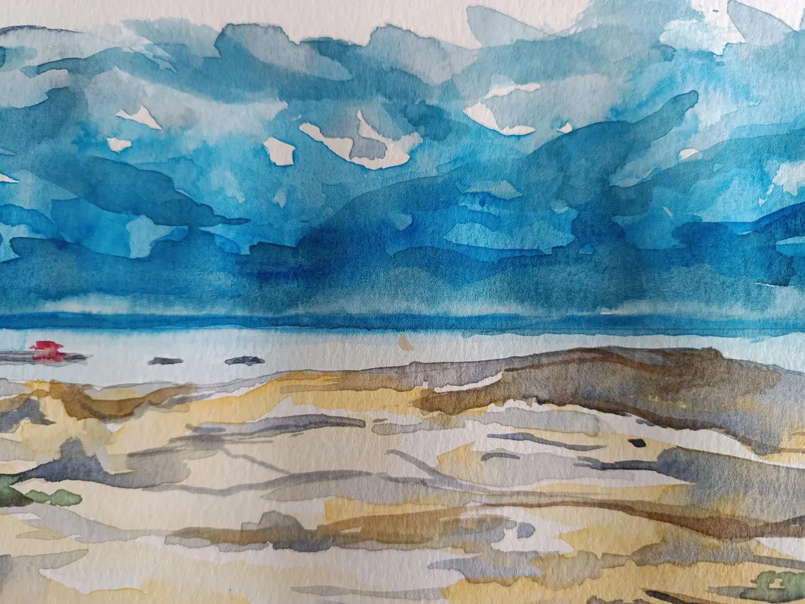 Aquarelle ethnique femme indienne Abdhisarika