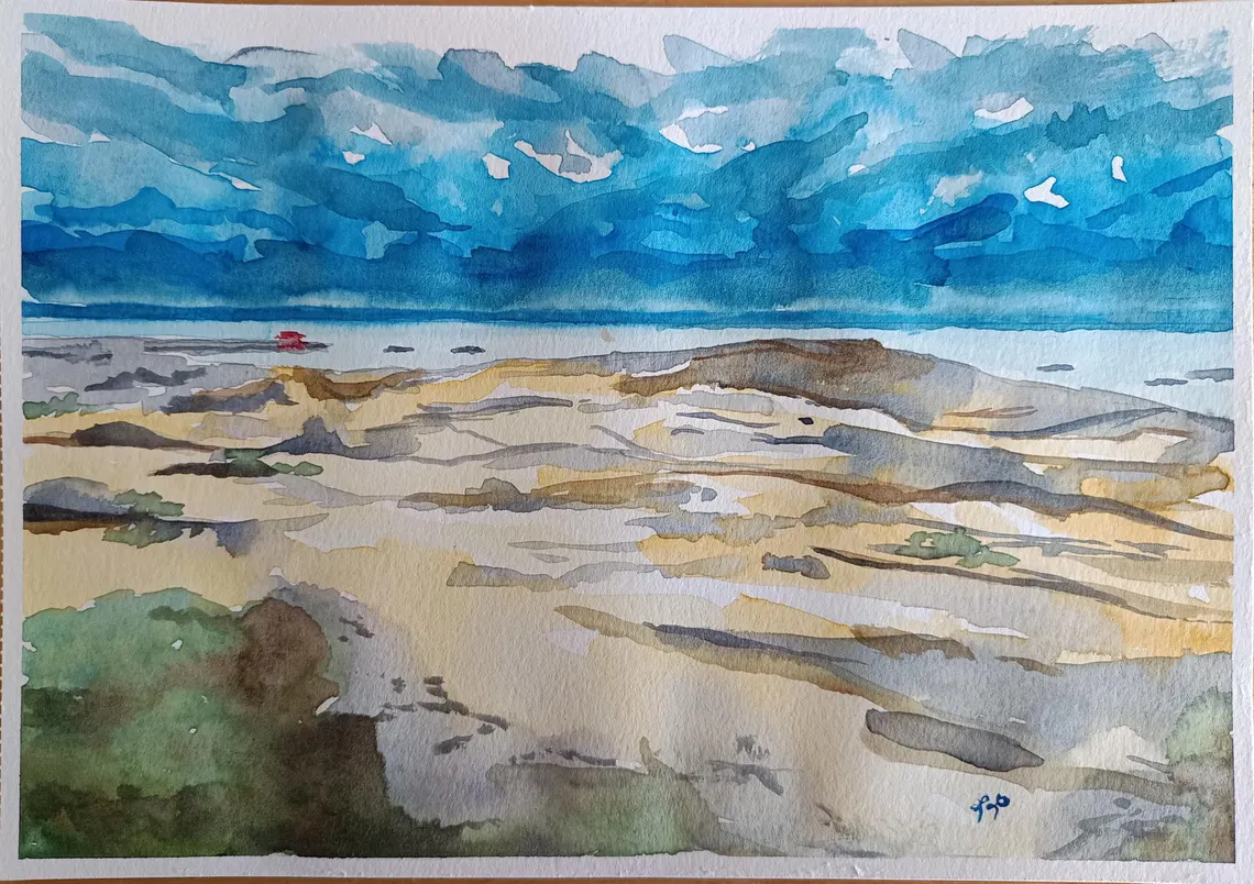 Aquarelle ethnique femme indienne Abdhisarika
