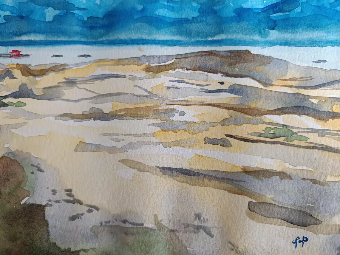 Aquarelle ethnique femme indienne Abdhisarika