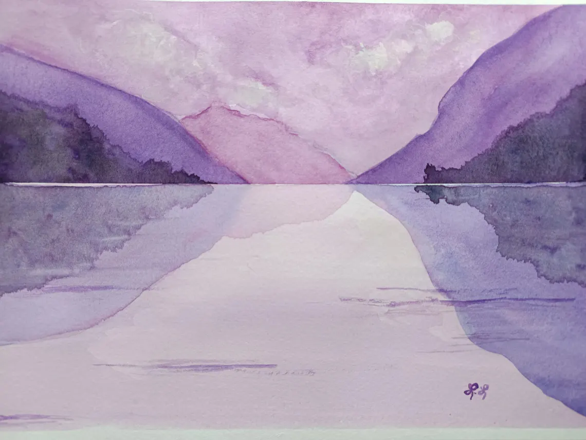 Aquarelle ethnique femme indienne Abdhisarika