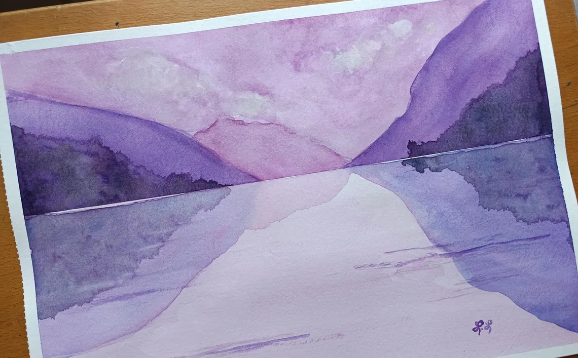 Aquarelle ethnique femme indienne Abdhisarika