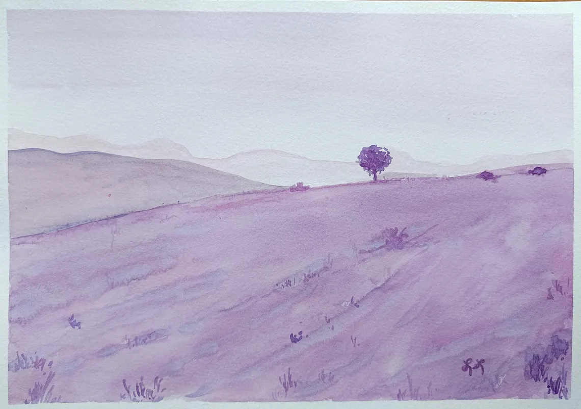 Aquarelle ethnique femme indienne Abdhisarika
