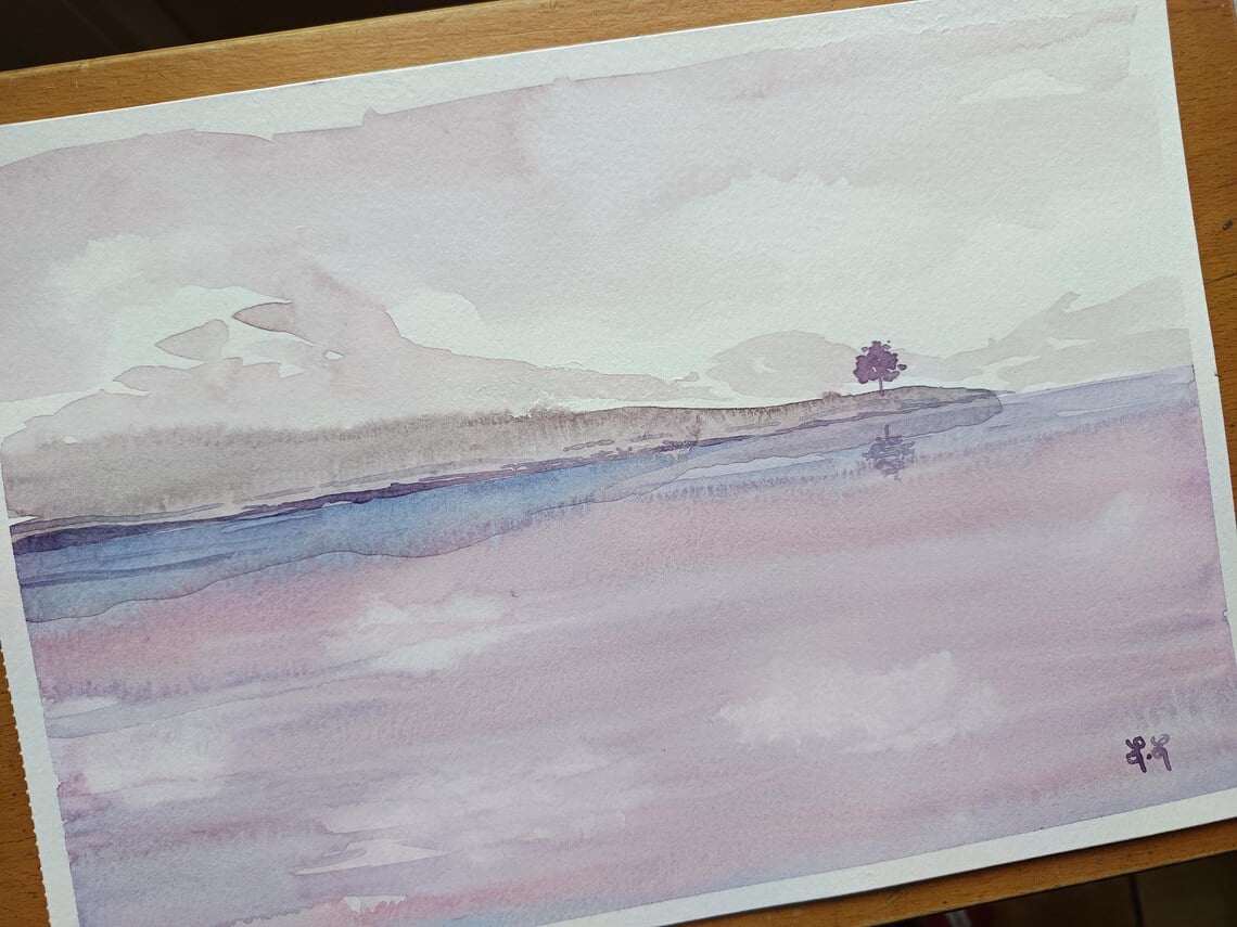 Aquarelle ethnique femme indienne Abdhisarika
