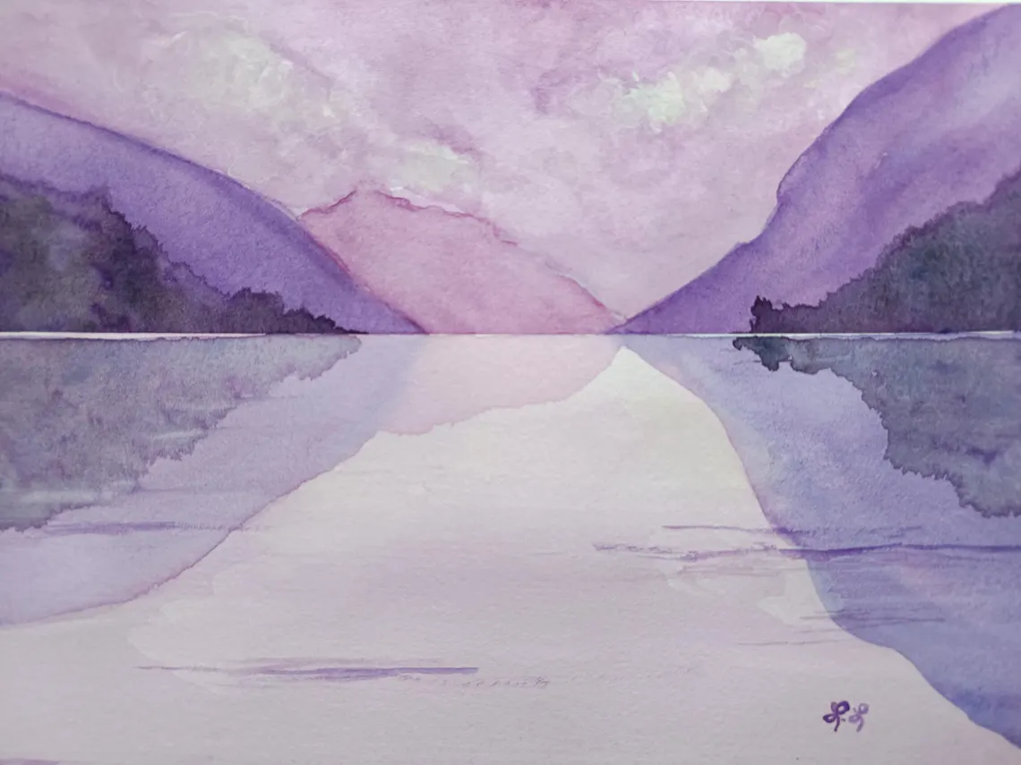 Aquarelle ethnique femme indienne Abdhisarika