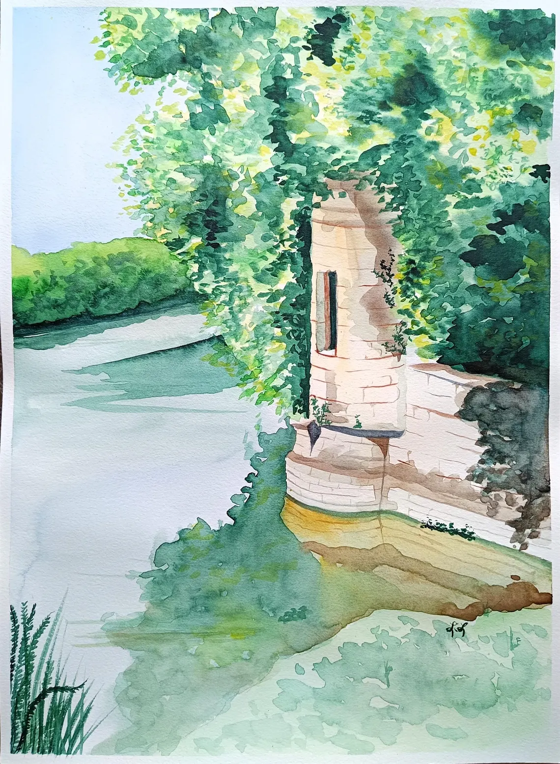 Aquarelle ethnique femme indienne Abdhisarika