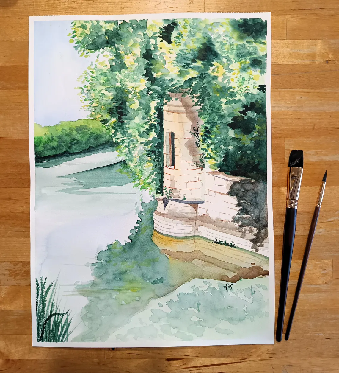 Aquarelle ethnique femme indienne Abdhisarika