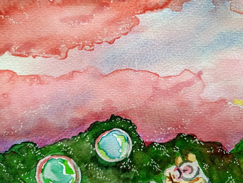 Aquarelle ethnique femme indienne Abdhisarika