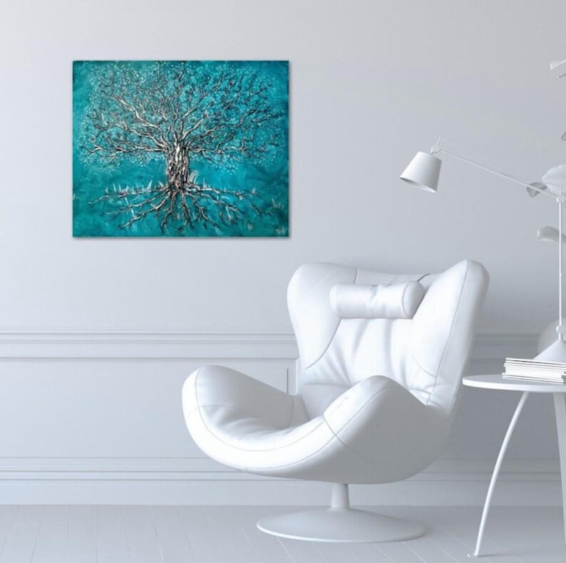 Tableau en relief, décoration murale en relief, 'Arbre de vie'